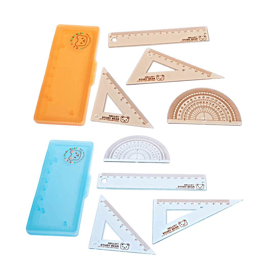 Ruler Set in PP Bear Illustration