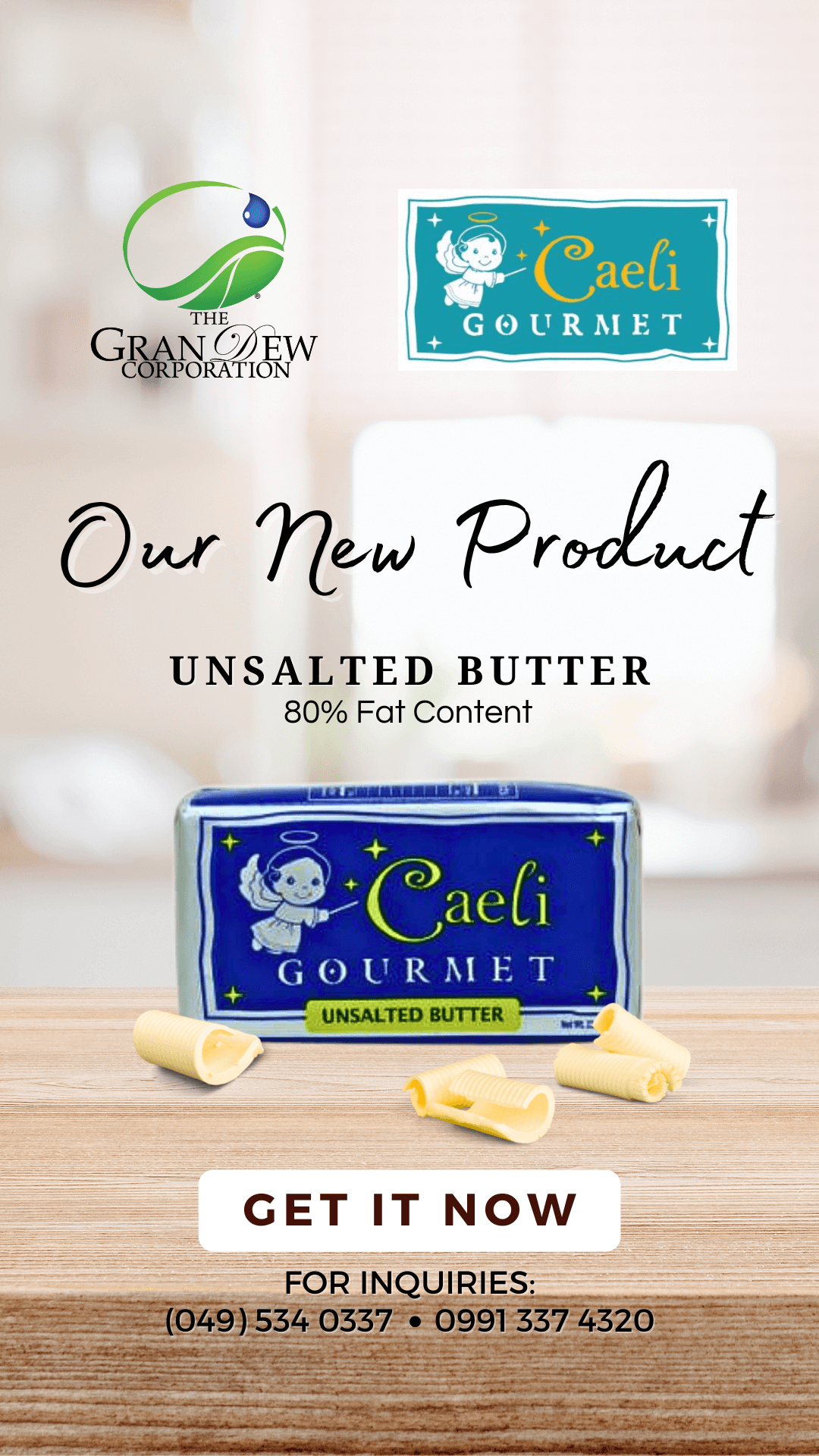 CaeliGourmet Unsalted Butter Announcement CaeliGourmet Unsalted Butter Announcement